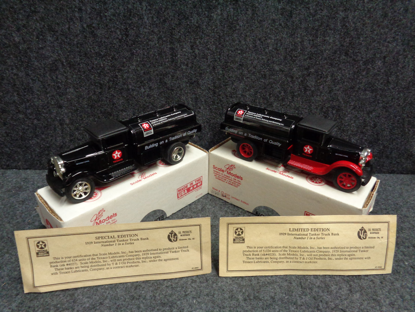 Texaco Lubricants 1929 International Tanker Truck - Employee Issue & Sampler Set