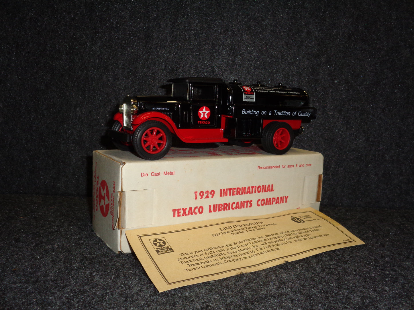 Texaco Lubricants 1929 International Tanker Truck