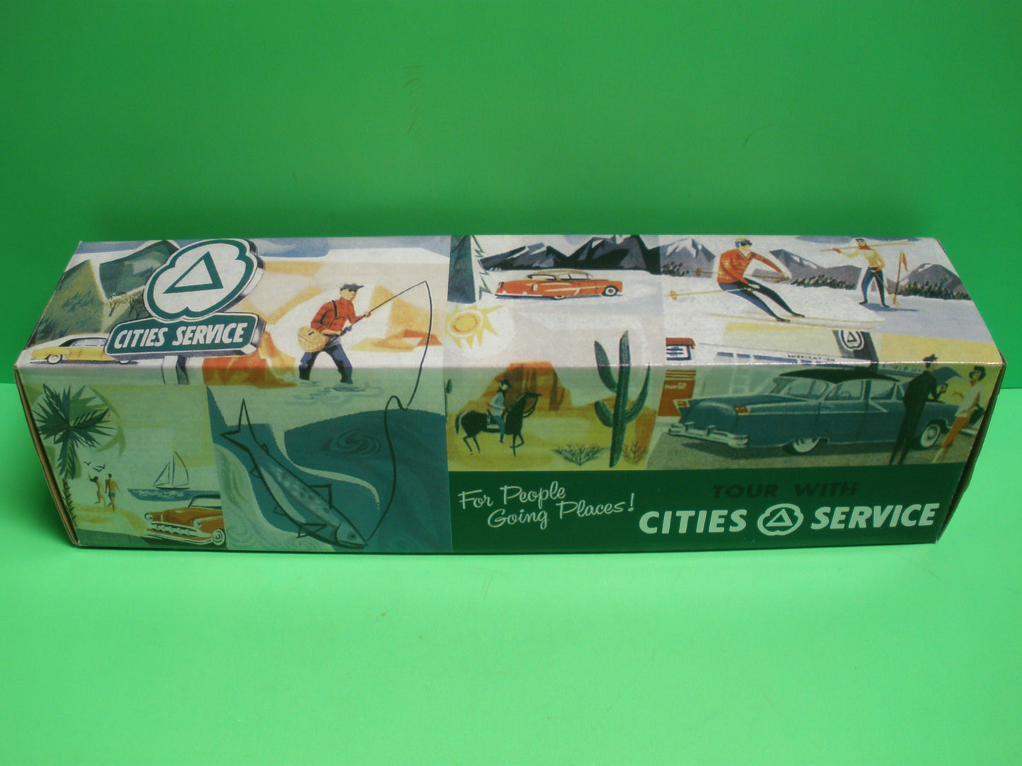 2002 Cities Services Flatbed Truck with 3 Dome Tanker Car