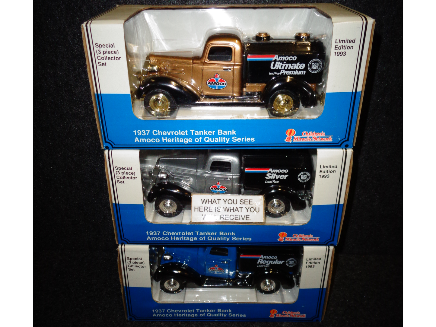 Amoco 1937 Chevrolet Tanker Trucks - Set of 3