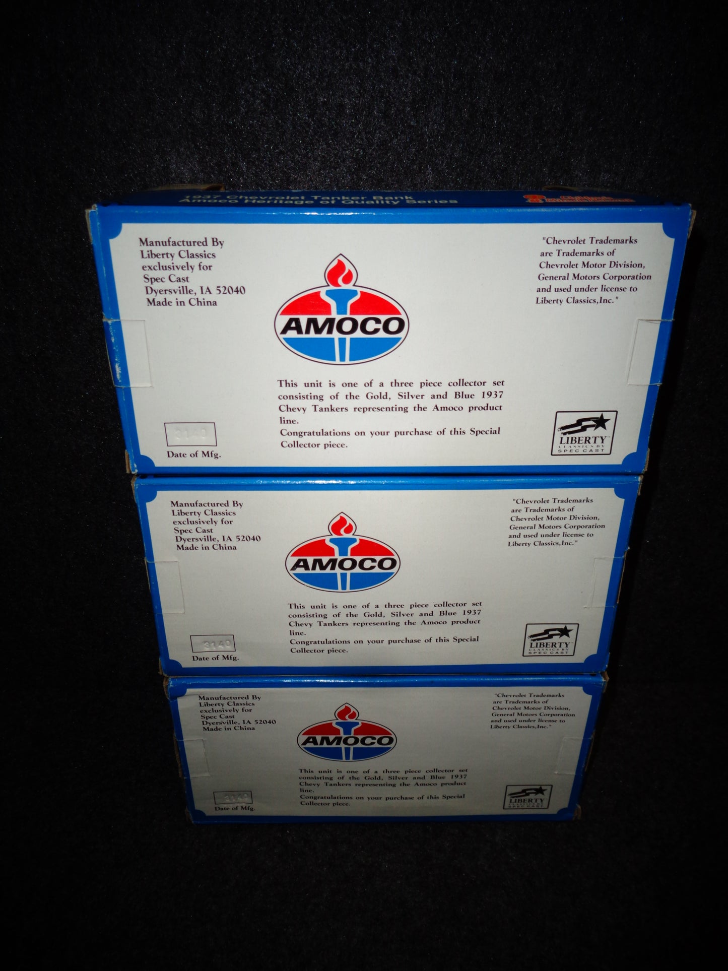 Amoco 1937 Chevrolet Tanker Trucks - Set of 3