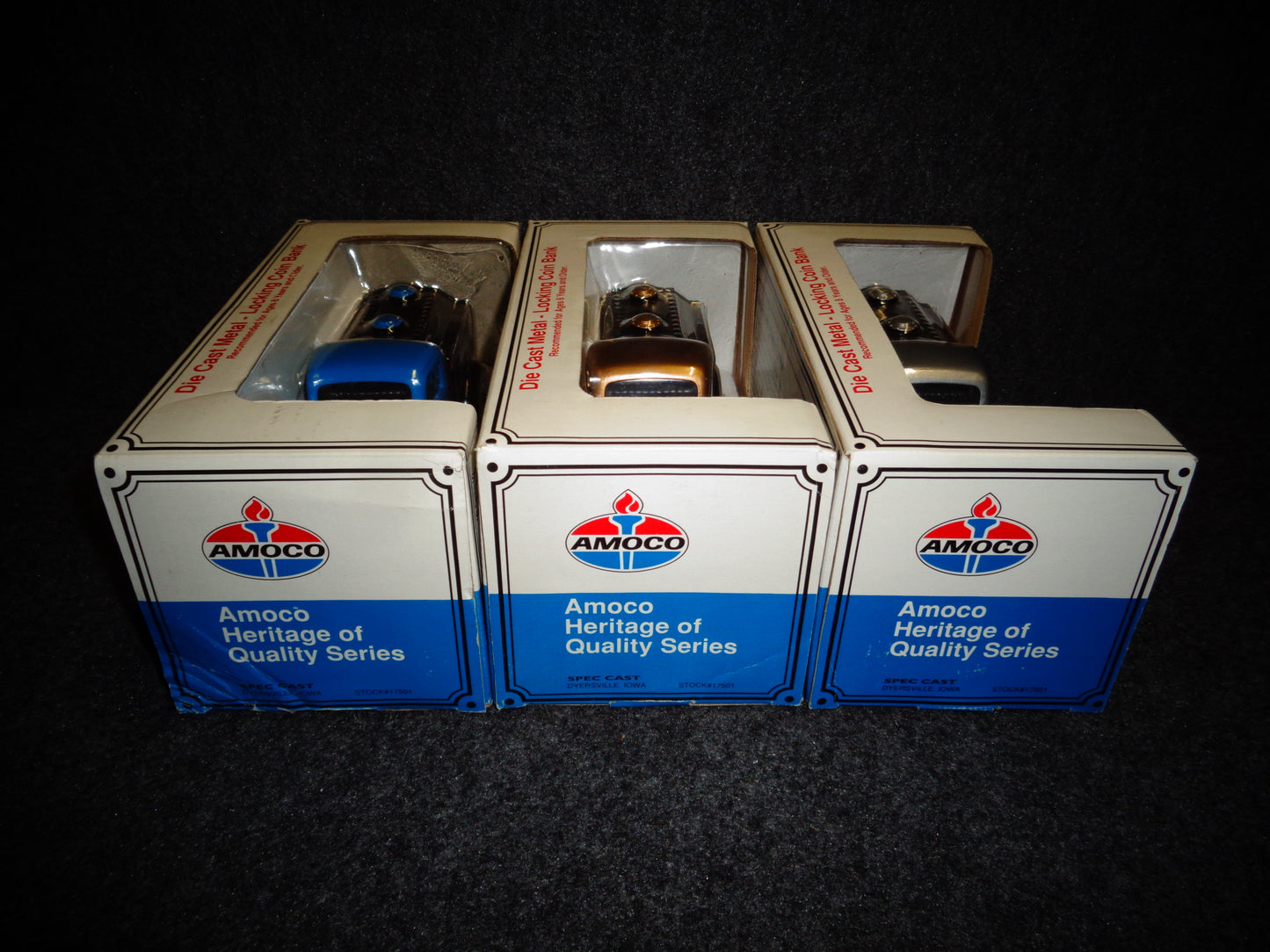 Amoco 1937 Chevrolet Tanker Trucks - Set of 3