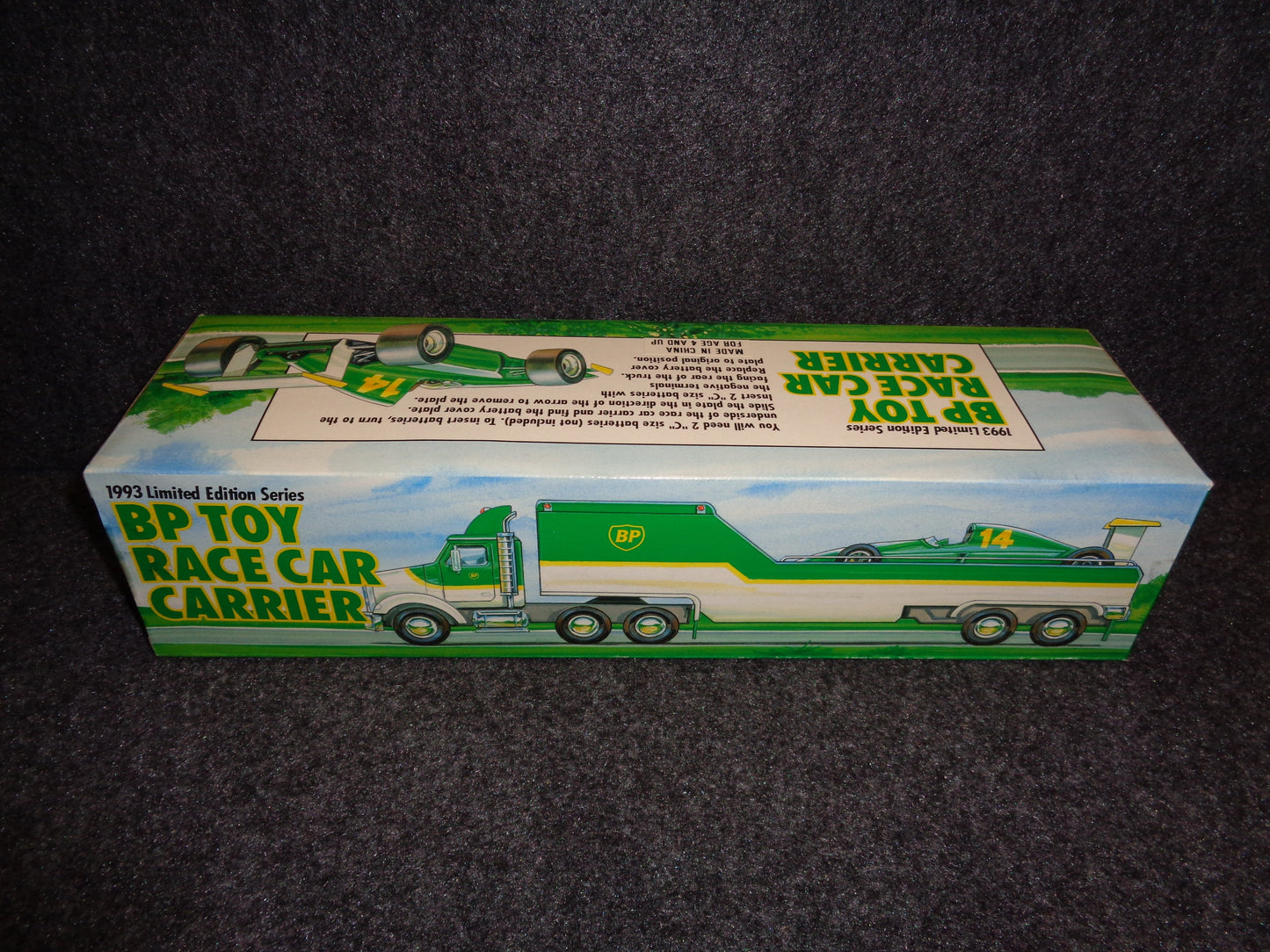 BP Toy Race Car Carrier Truck