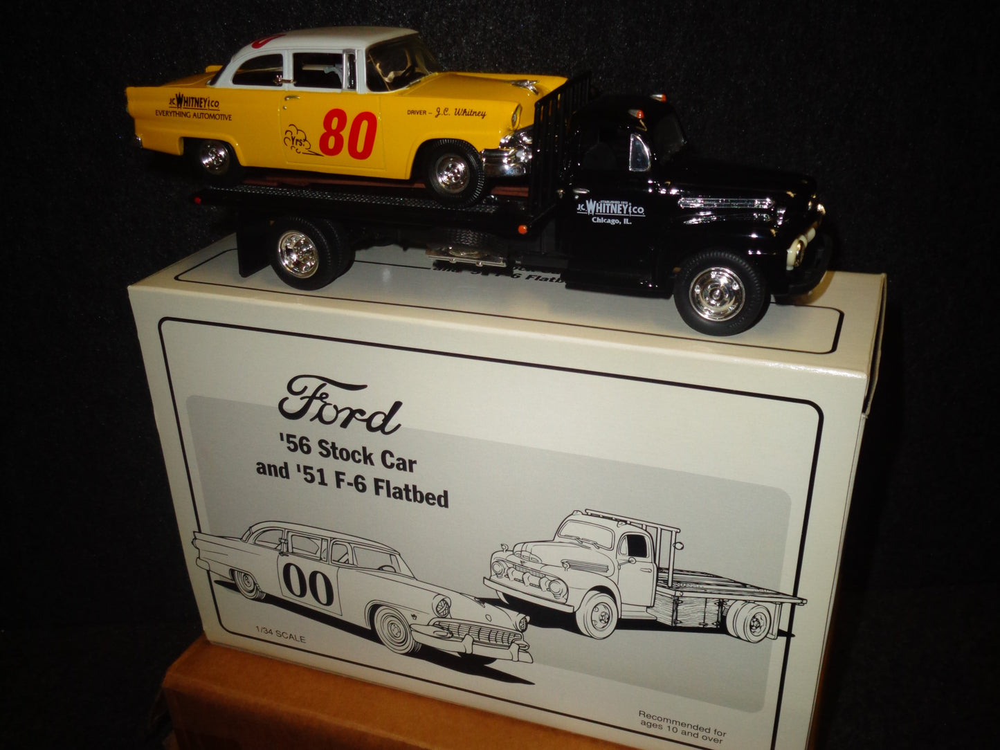 J.C. Whitney & Sons 1951 Ford F-6 Flatbed Truck & 1956 Ford Stock Car