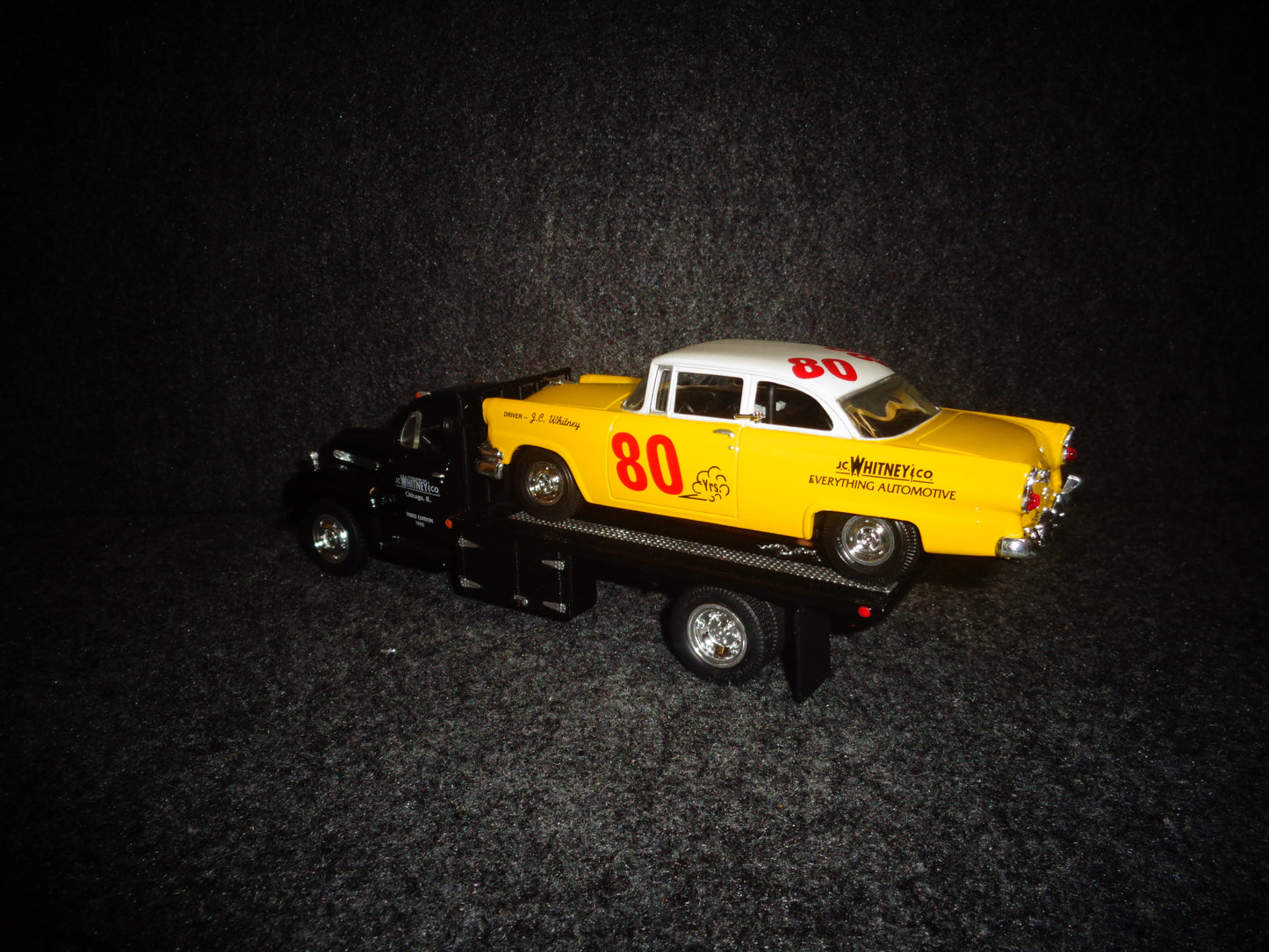 J.C. Whitney & Sons 1951 Ford F-6 Flatbed Truck & 1956 Ford Stock Car