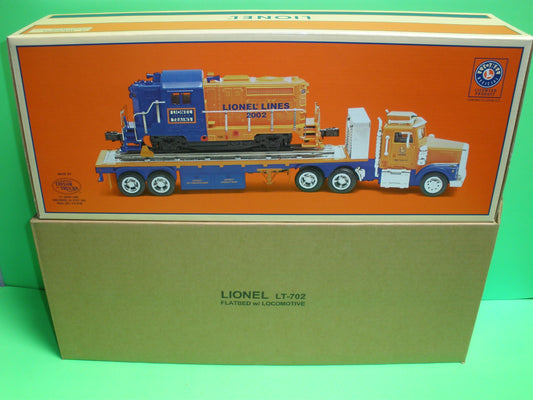 Lionel Trains 2002 Flatbed Truck & Kusan Diesel Locomotive