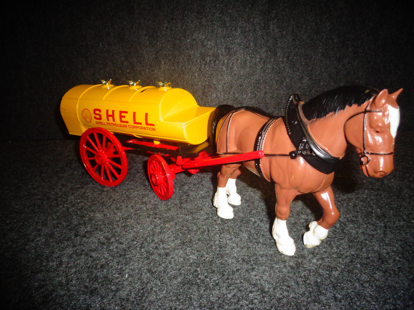 Shell Antique Horse Drawn Tanker Trailer