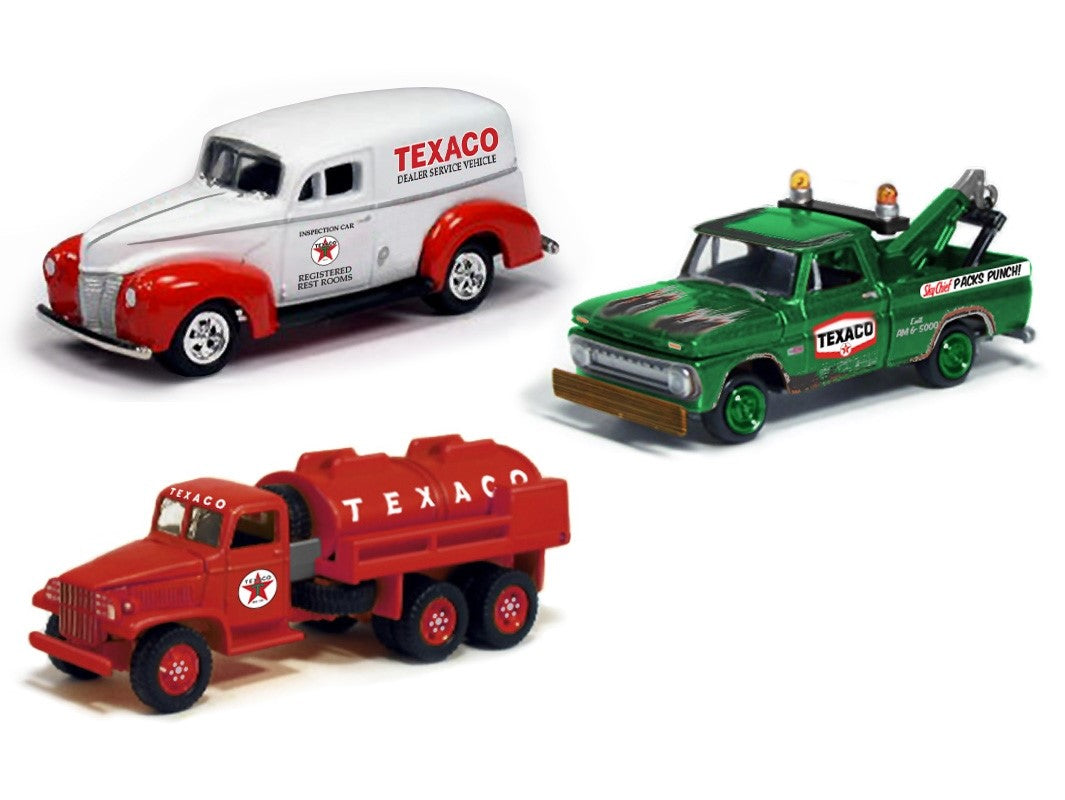 Texaco 1940 Ford Delivery 1950's GMC Tanker 1965 Chevrolet Wrecker