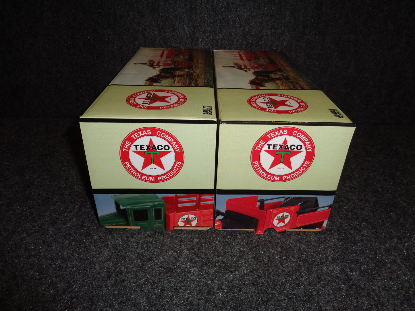 #1 & 2 Set - Texaco Buddy L Auto Wrecking Truck & Baggage Truck