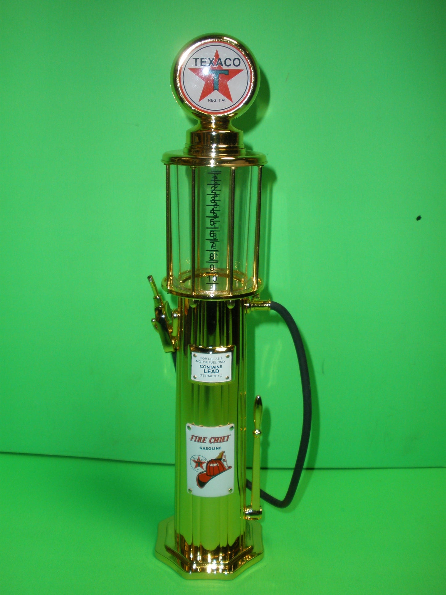 Texaco Fire Chief 1920 Wayne 60 Gas Pump Gold Plated