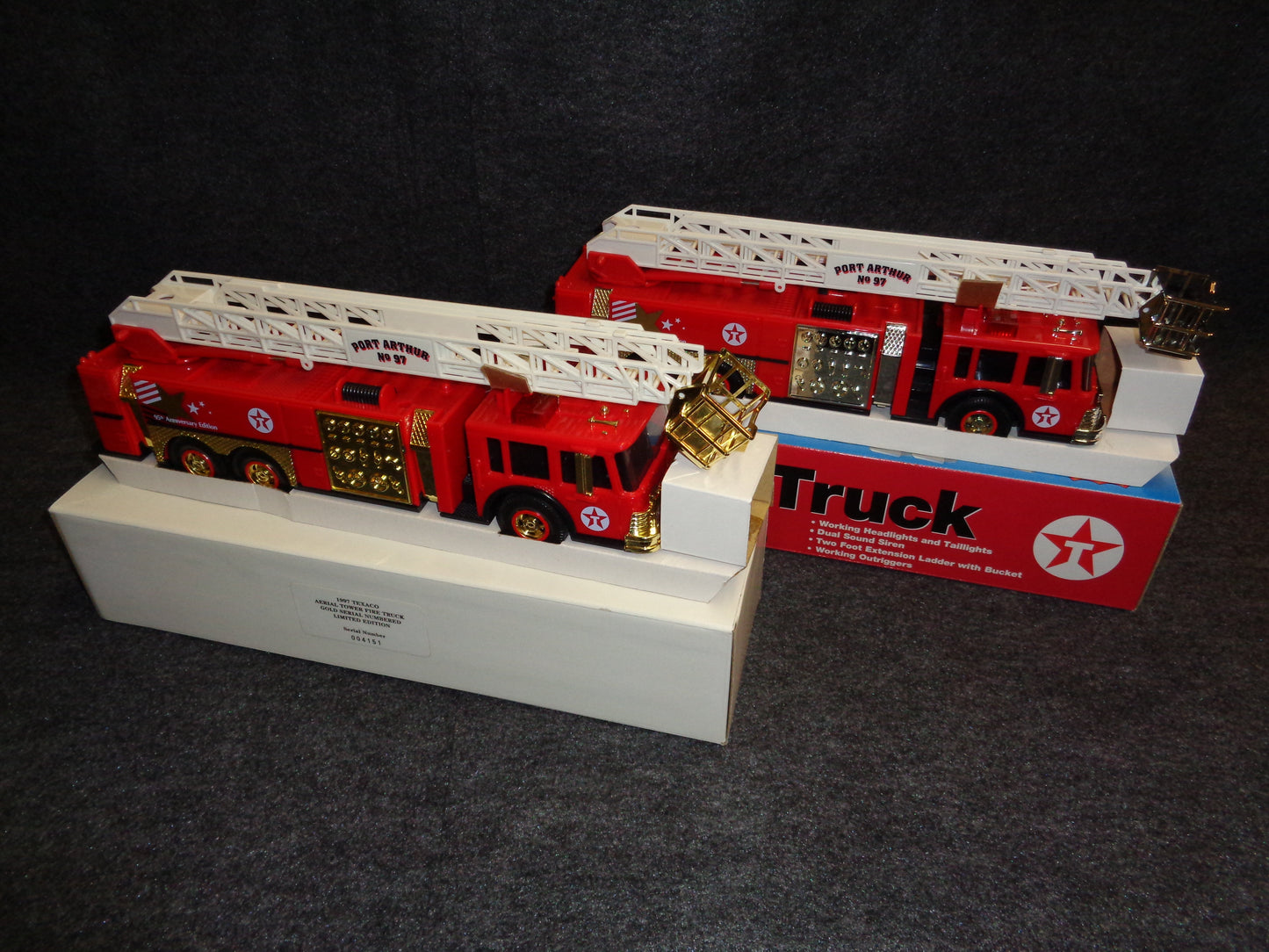 Texaco Port Arthur Fire Truck Chrome & Gold Set