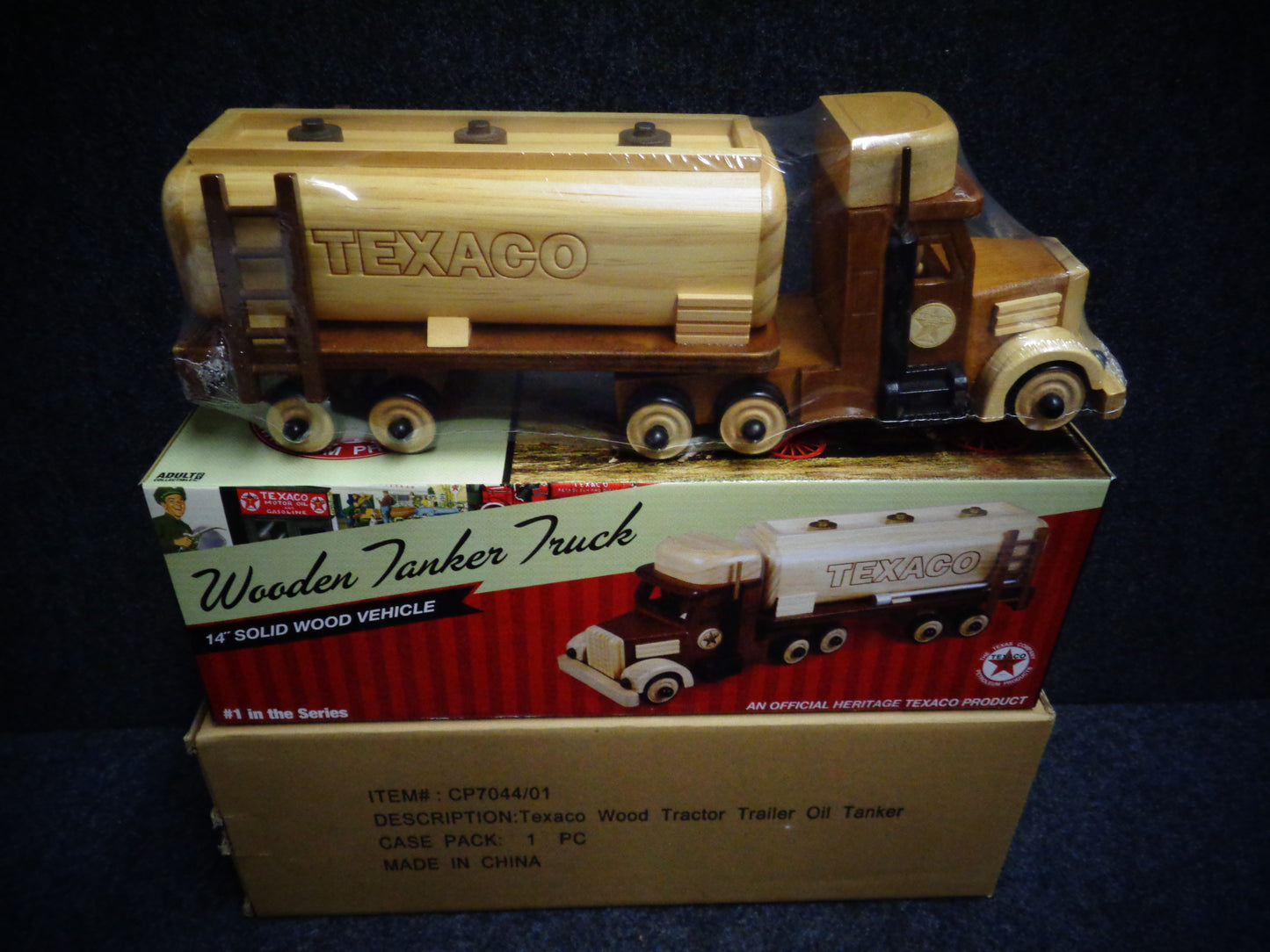 Texaco Wood Tractor Trailer Oil Tanker Truck