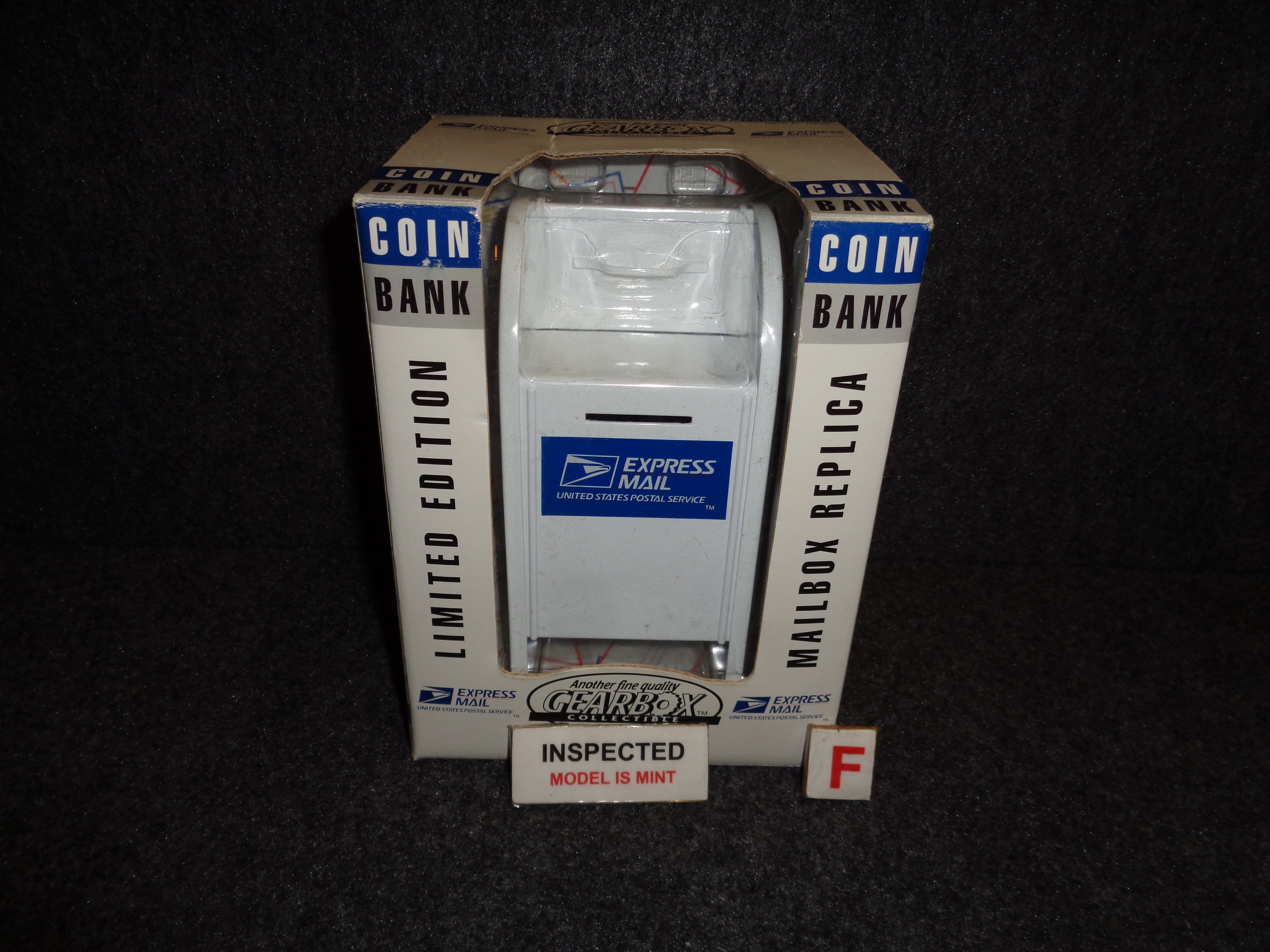 U.S. Mail Express Mailbox Coin Bank Replica White