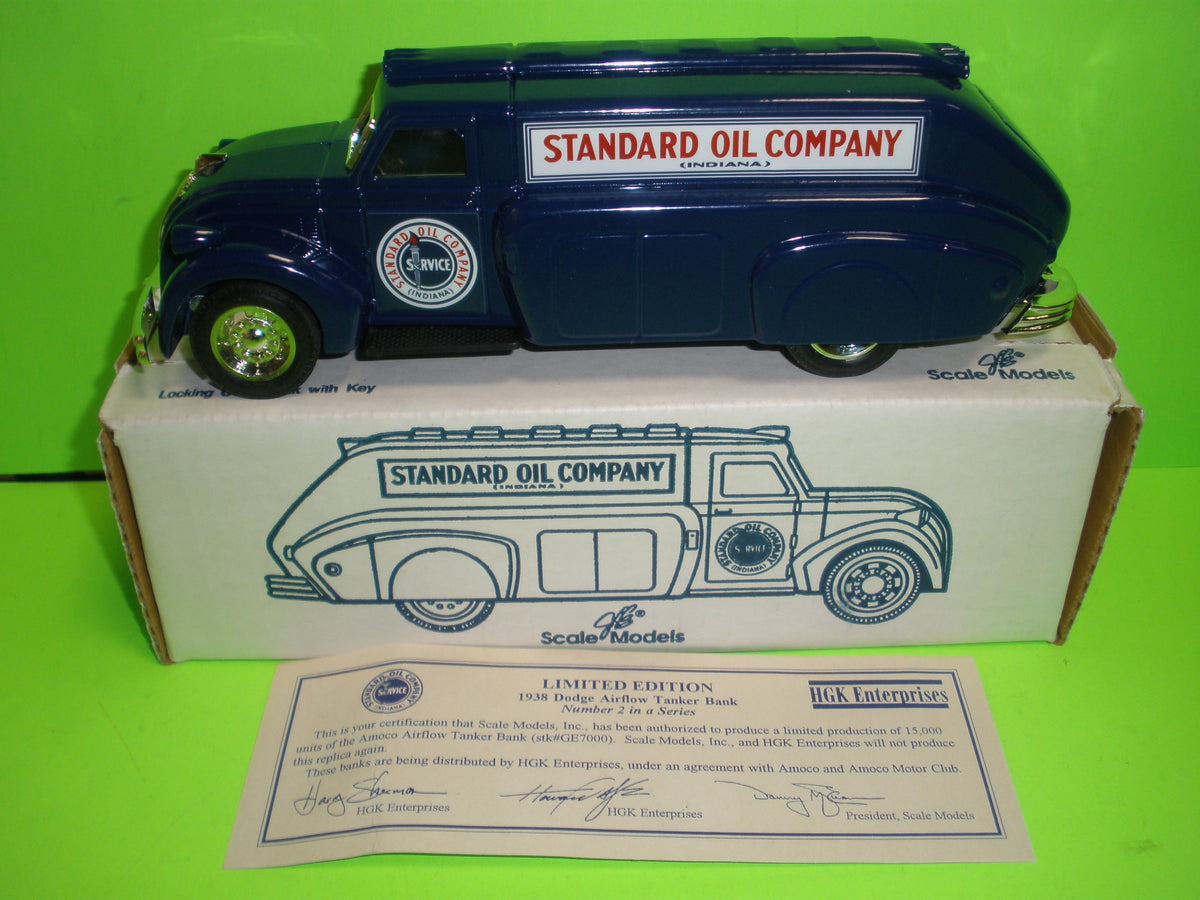 AMOCO / STANDARD 1938 Dodge Airflow Tanker Truck /  Made In the U.S.A.