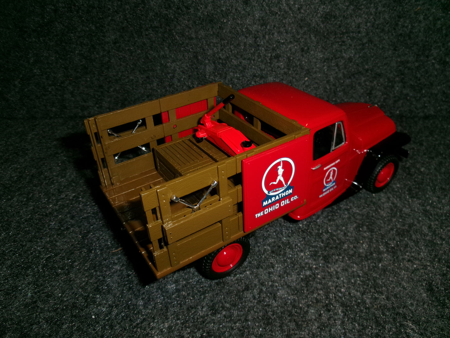 Marathon Oil / 1953 Willys Jeep / Stake-Bed 4 x 4 / The Box Has Storage Wear