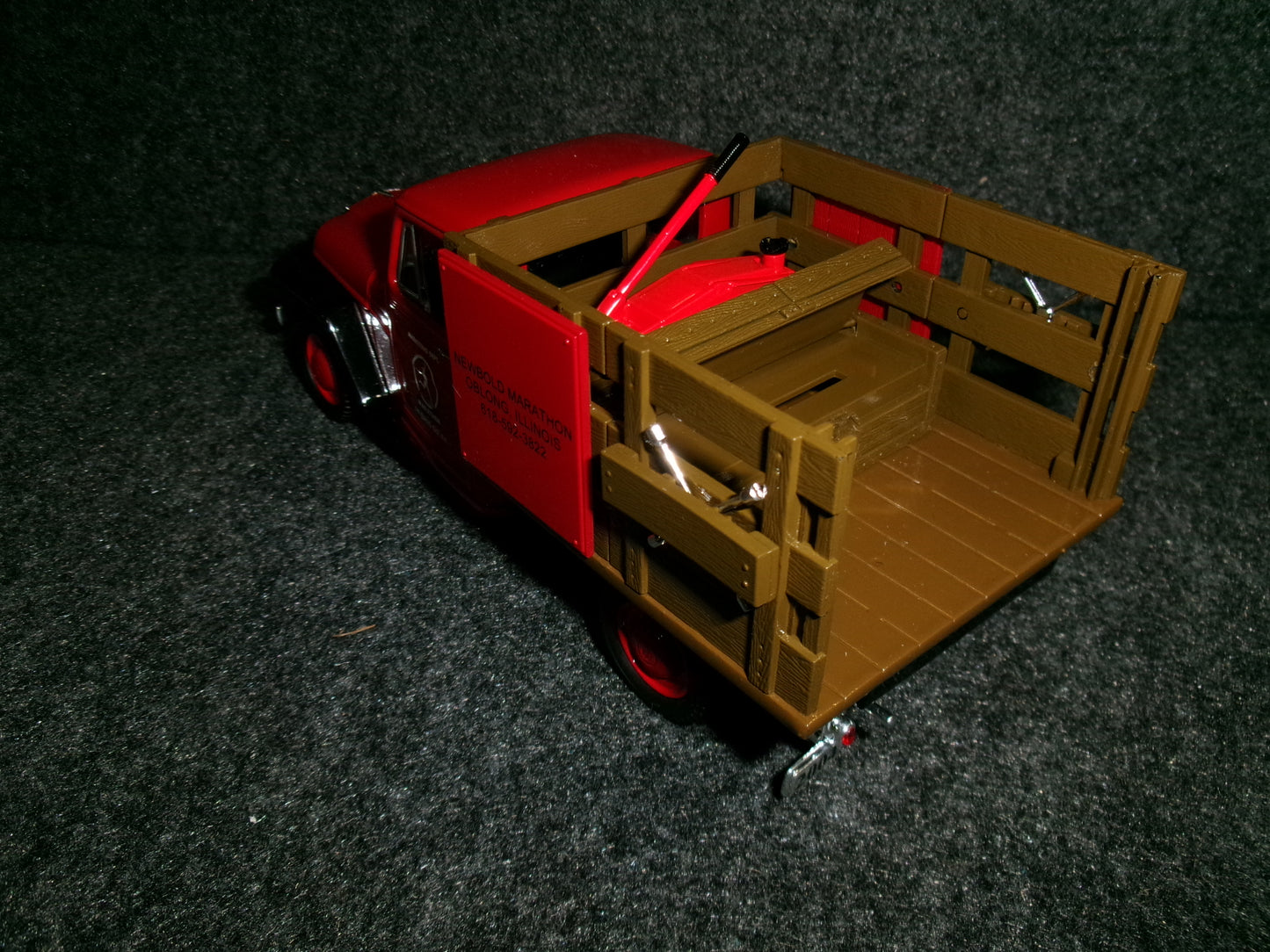 Marathon Oil / 1953 Willys Jeep / Stake-Bed 4 x 4 / The Box Has Storage Wear