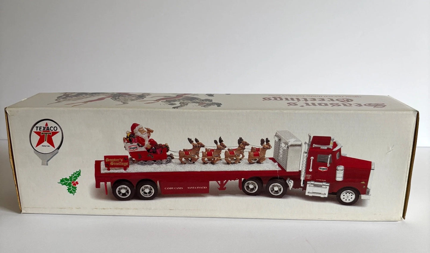Texaco Seasons Greetings Flatbed Truck with Santa & Reindeer - Factory Sealed Mailer Box