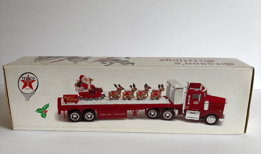 Texaco Seasons Greetings Flatbed Truck with Santa & Reindeer - Factory Sealed Mailer Box