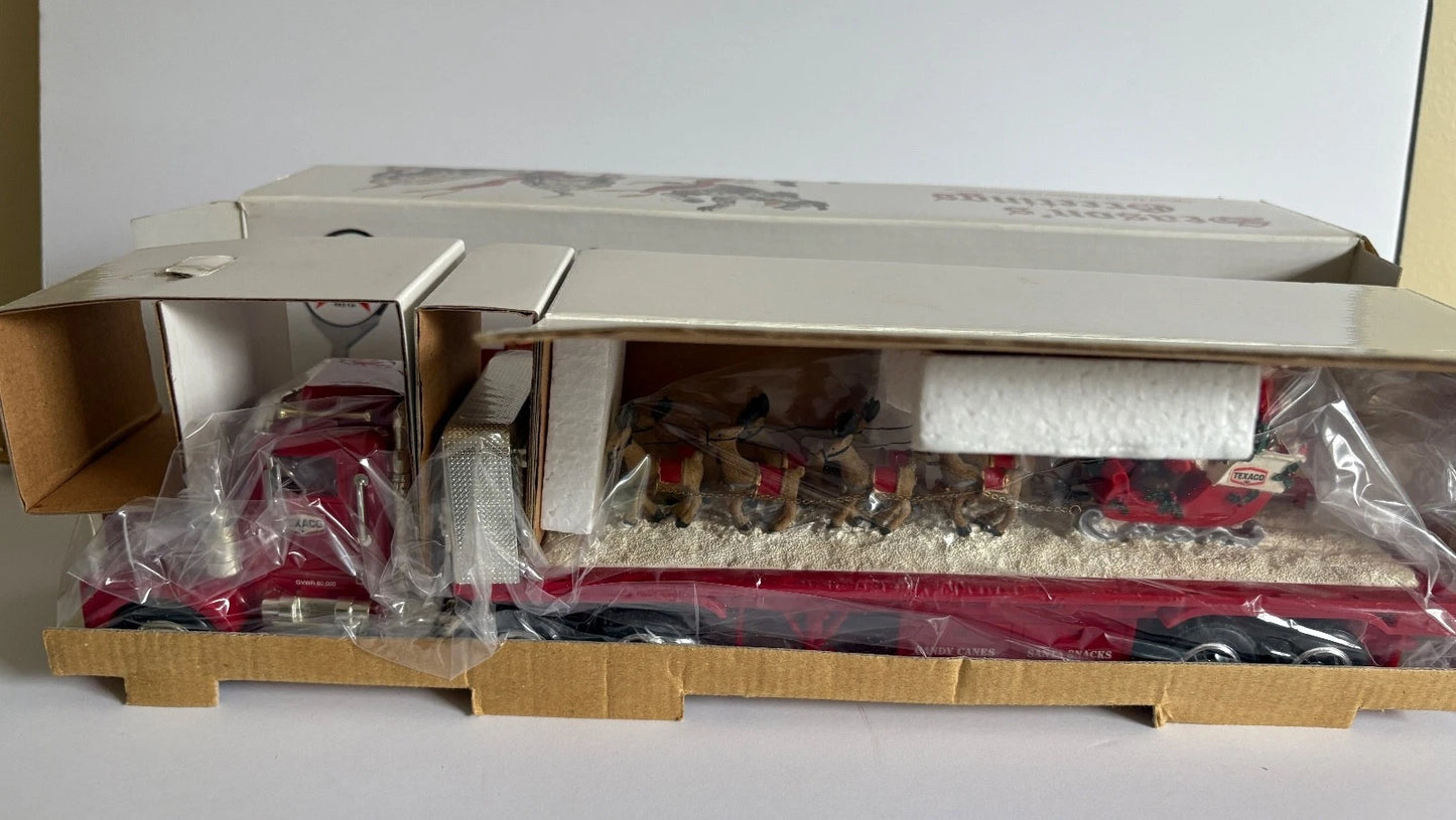 Texaco Seasons Greetings Flatbed Truck with Santa & Reindeer - Factory Sealed Mailer Box