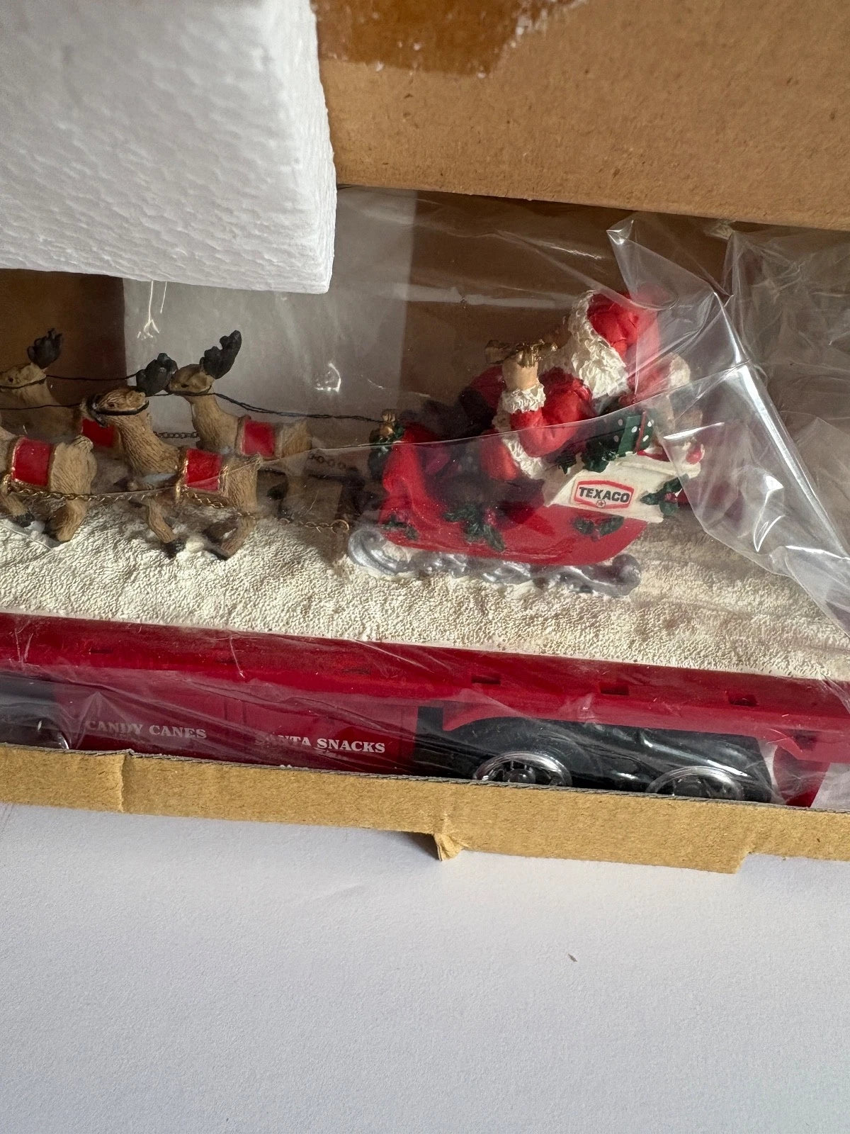 Texaco Seasons Greetings Flatbed Truck with Santa & Reindeer - Factory Texaco Toys Plus Texaco Seasons Greetings Flatbed Truck with Santa & Reindeer - Factory Texaco Toys Plus