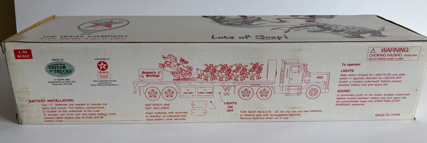 Texaco Seasons Greetings Flatbed Truck with Santa & Reindeer - Factory Sealed Mailer Box