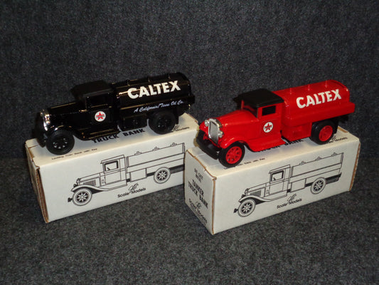 Texaco Caltex 1929 International Tanker Truck Red & Black Set
