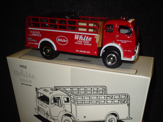 White Motor Company Sales & Service 1953 White 3000 Stake Truck