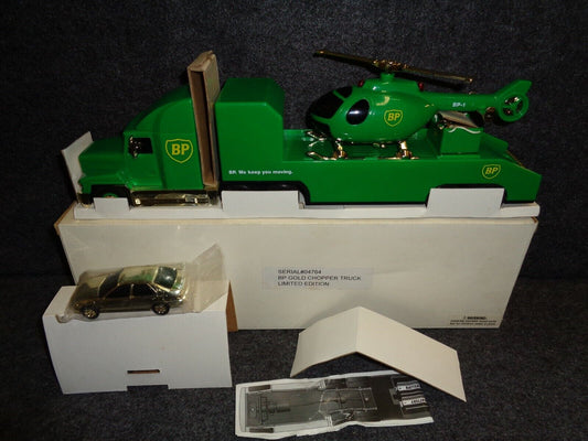 BP 1999 Toy Helicopter Carrier Truck - Gold Edition