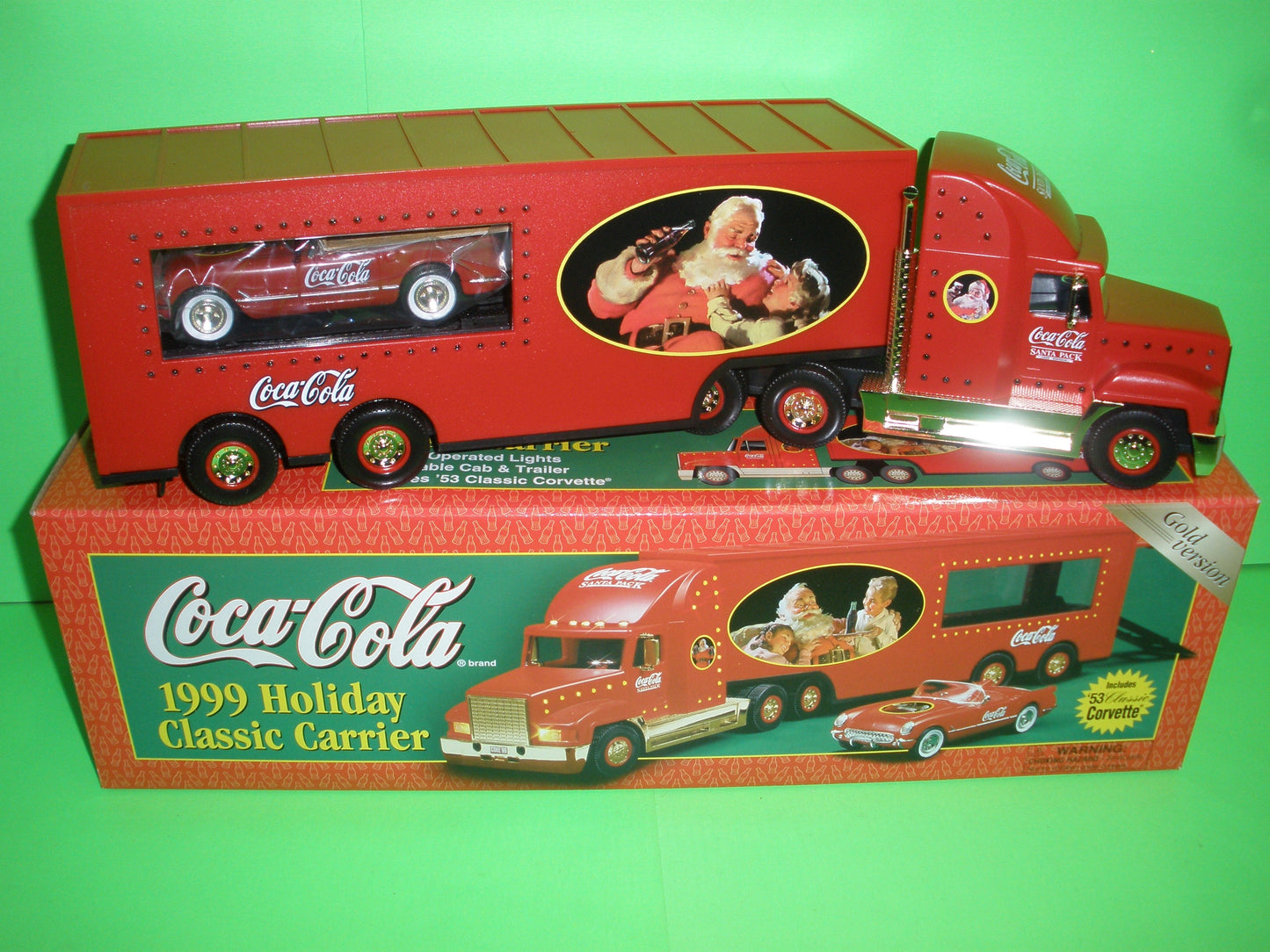 Coca-Cola 1999 Holiday Classic Car Carrier Truck - Gold Version