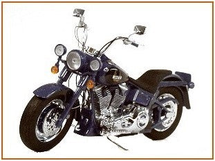 Harley Davidson 1990 Fat Boy Motorcycle 'Blues Missile' - B11XE71