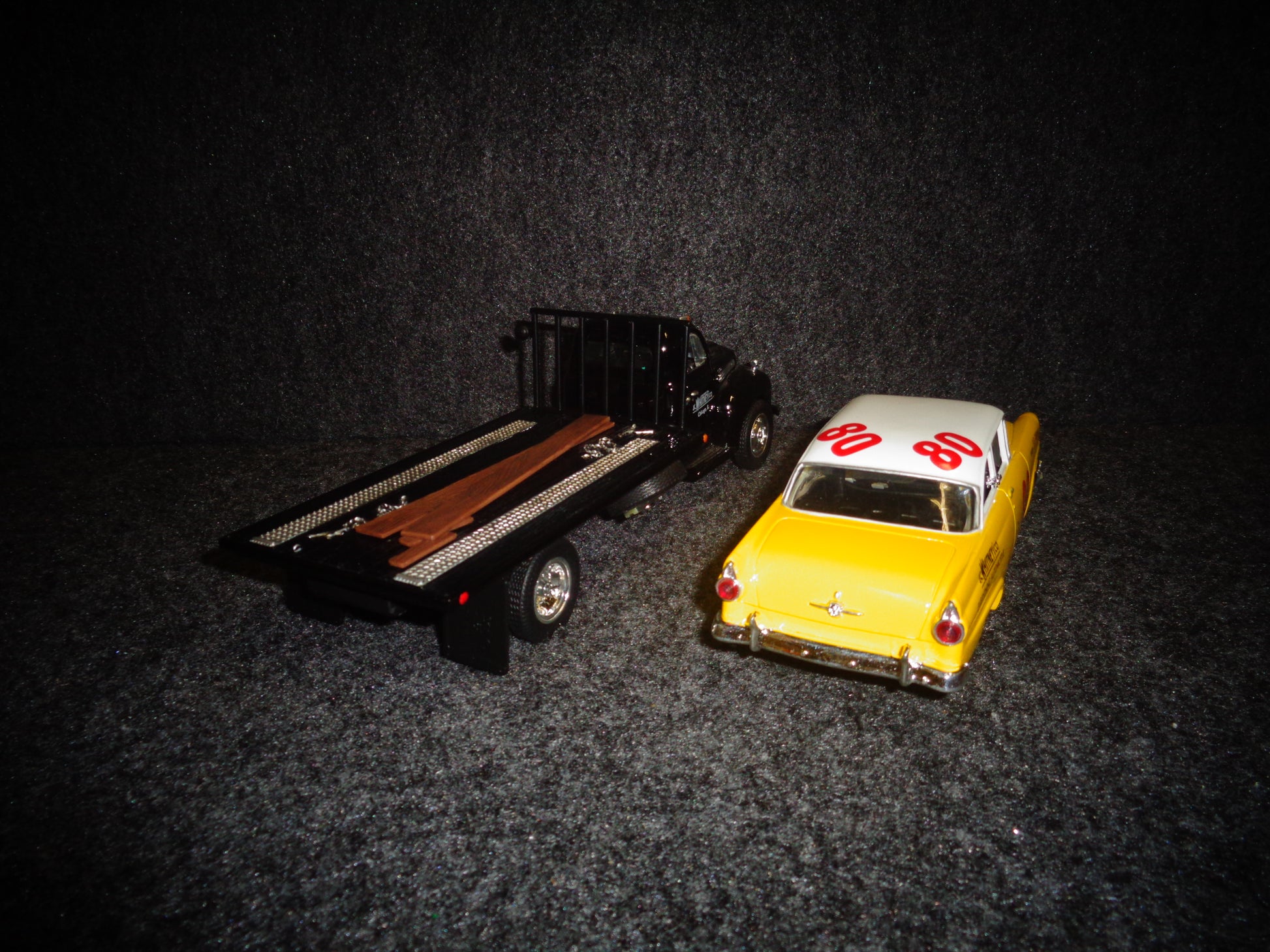 J.C. Whitney & Sons 1951 Ford F-6 Flatbed Truck & 1956 Ford Stock Car