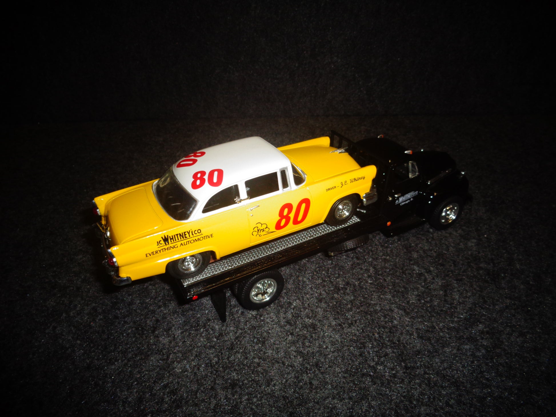 J.C. Whitney & Sons 1951 Ford F-6 Flatbed Truck & 1956 Ford Stock Car
