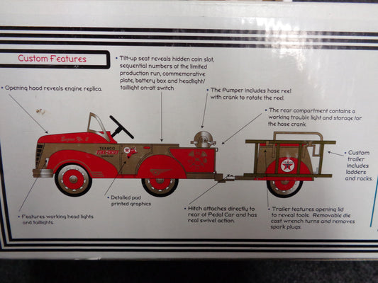 Texaco 1940 Gendron Pioneer Pedal Car Fire Truck & Trailer