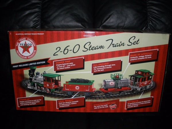 Texaco Christmas Tree 2-6-0 Steam Train Set & Tracks – Texaco Toys Plus