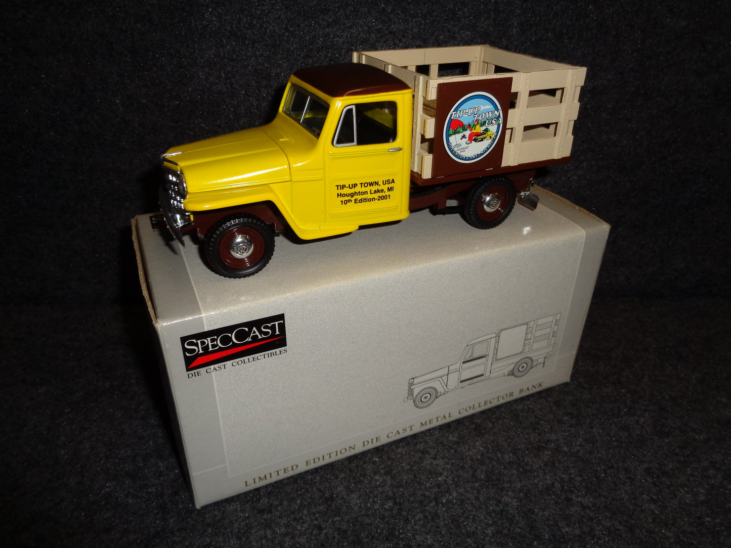Tip Up Town 1953 Willys Jeep Stake Bed Truck