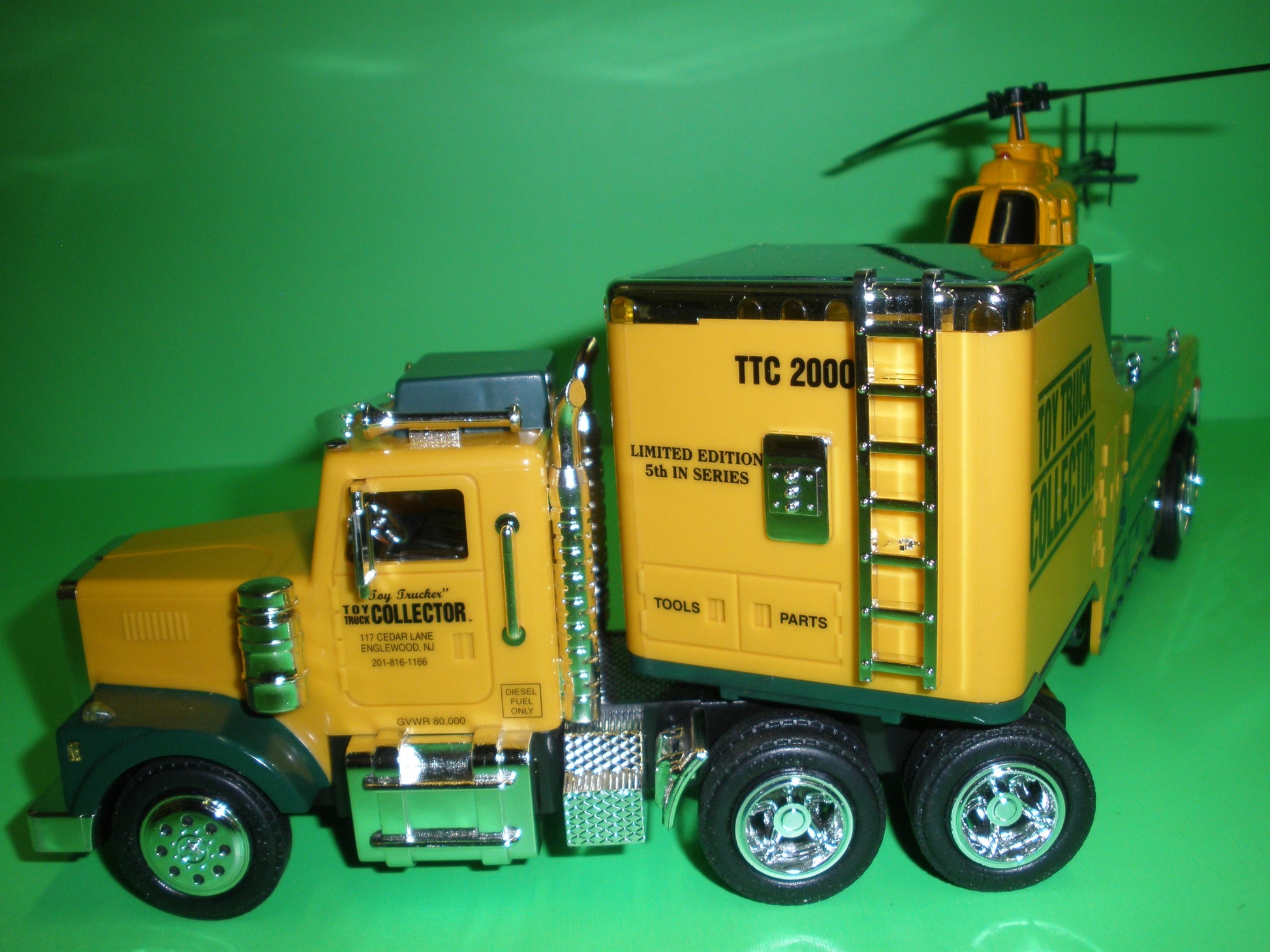 Toy Truck Collector Helicopter Carrier Truck