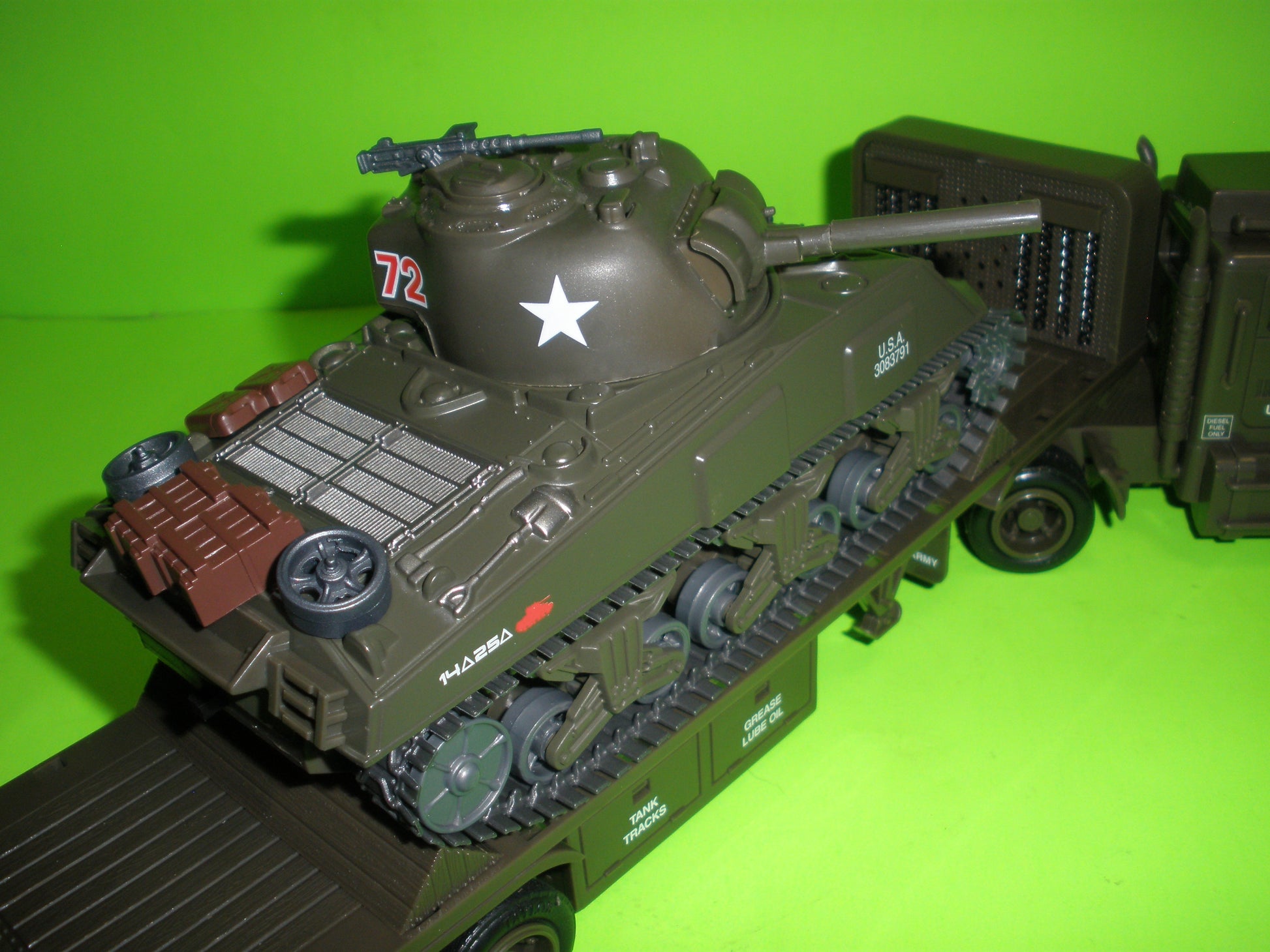 U.S. Army Flatbed Truck & Sherman Tank M4A3