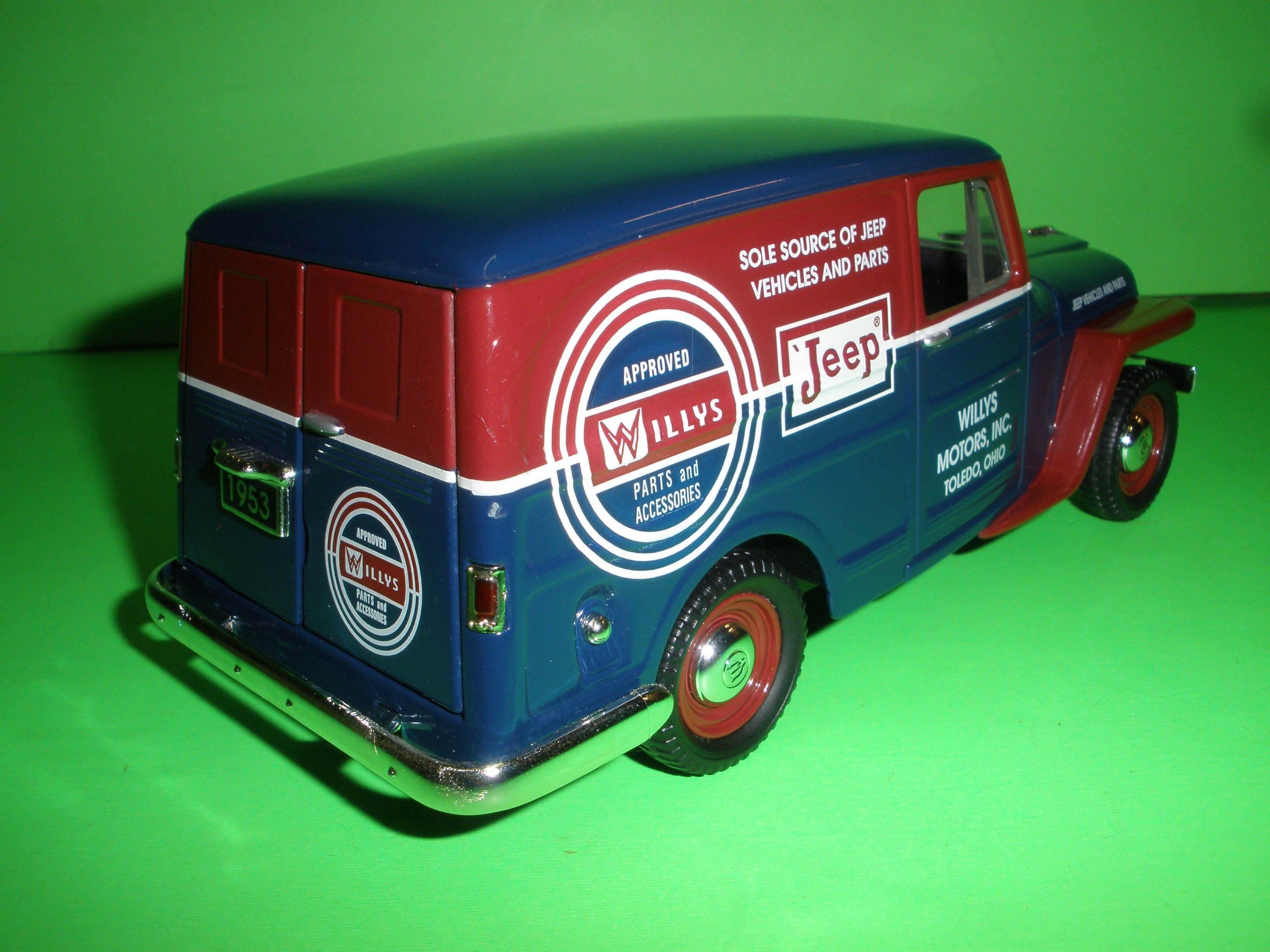 Willys Parts & Service 1953 Willys Jeep Panel Van Texaco Toys Plus